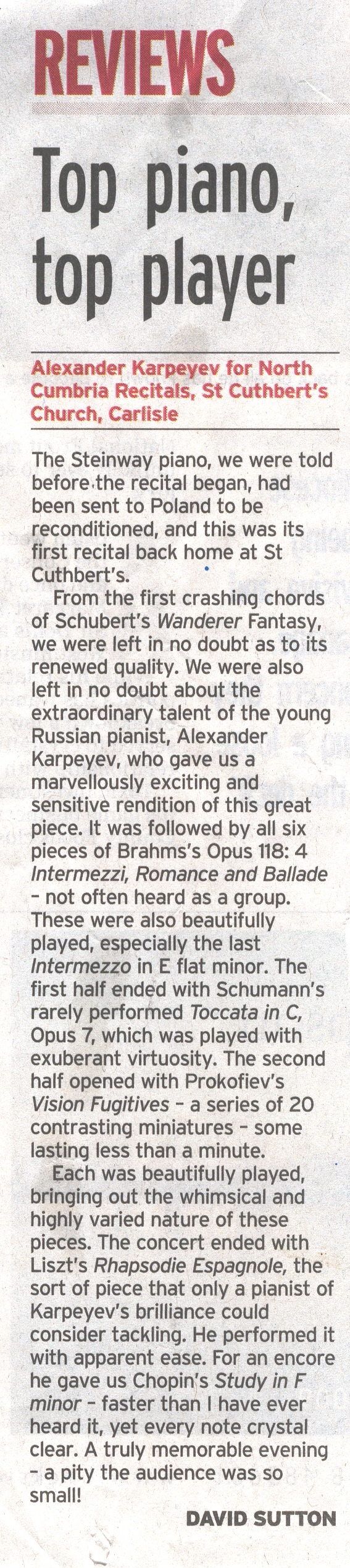 THE CUMBERLAND NEWS (2009)