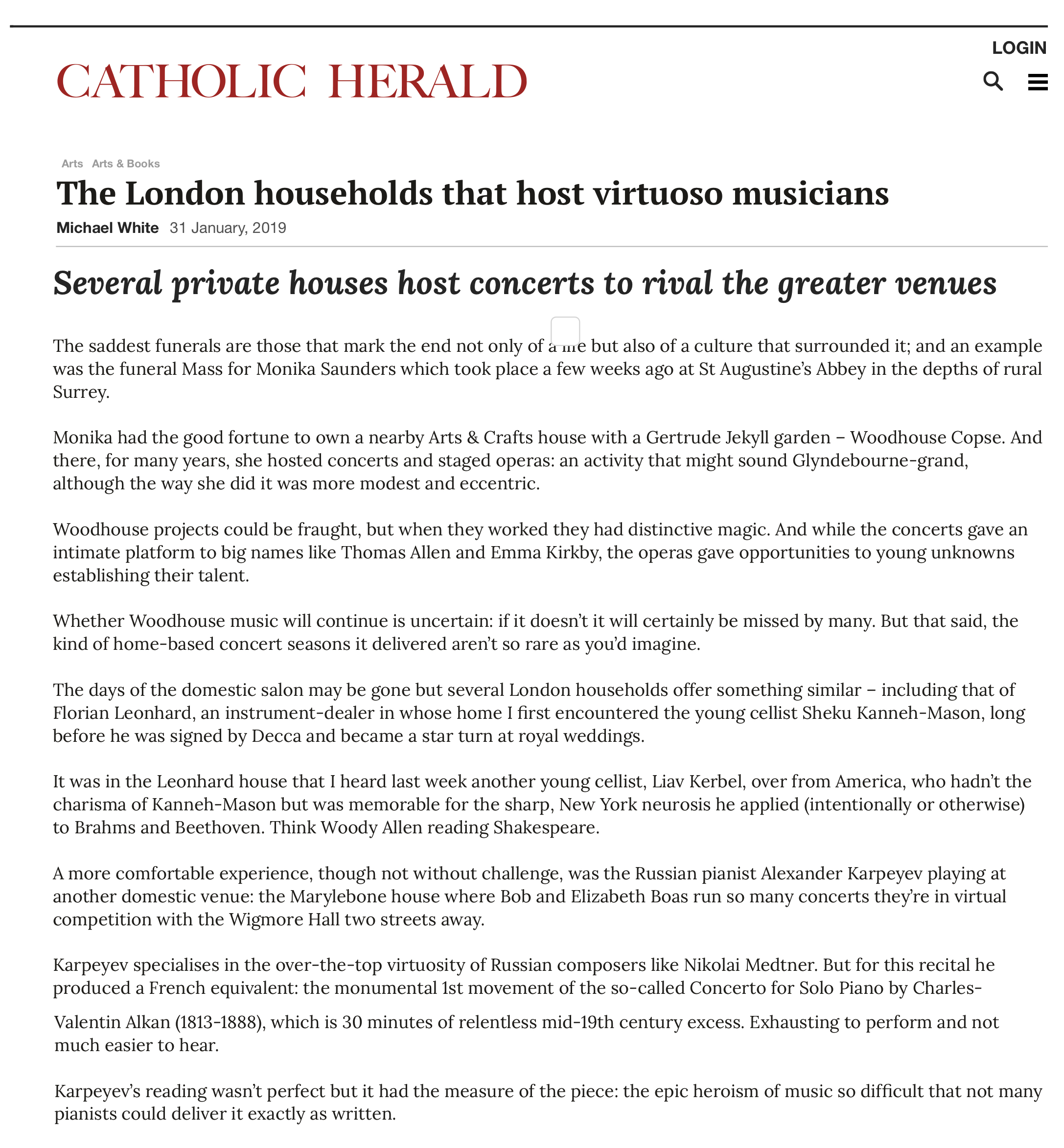 Catholic Herald 31 Jan 2019